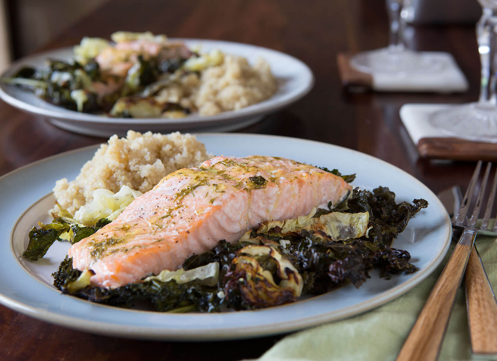 Salmon with Kale and Cabbage Your Weekly Dinner Plan