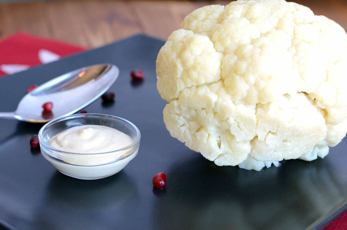 Steamed Whole Cauliflower with Sauce Your Weekly Dinner Plan